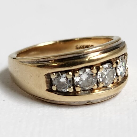 [SOLD] Vid Clip 9.38g 14k SOLID Gold Diamond Channel Set Ring Signed Sz 8 - Picture 8 of 13